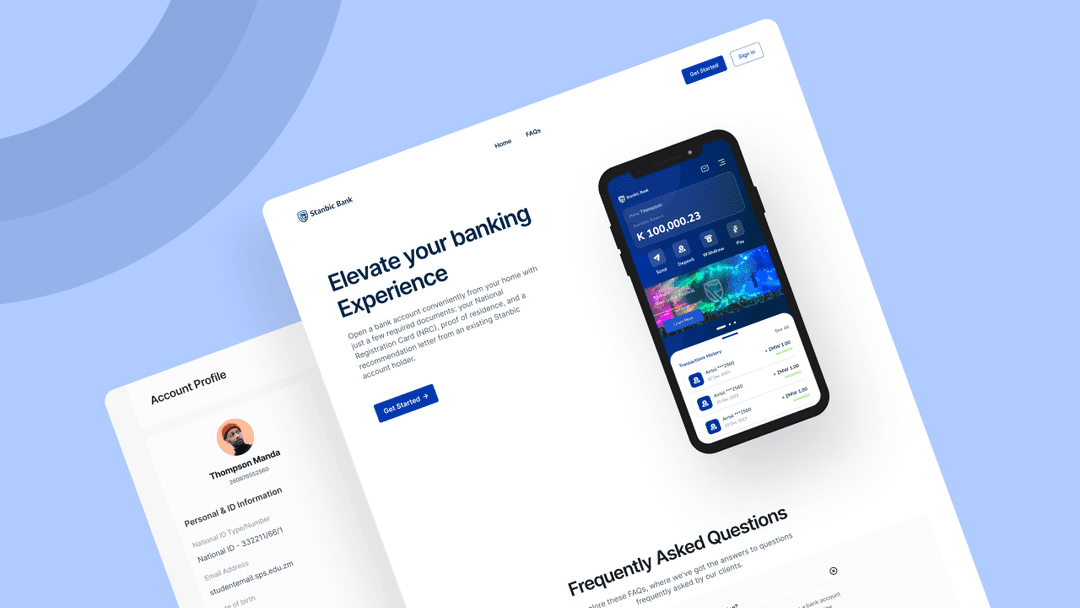 Stanbic Bank Landing Page Project